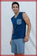 Pijama estampada en 100% algod&oacute;n, disponible en: verde, azul, gris, tallas: S,M,L,XL